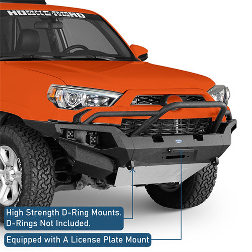 Aftermarket Full-Width Front Bumper w/ LED Spot Lights For 2014-2024 Toyota 4Runner - LandShaker4x4