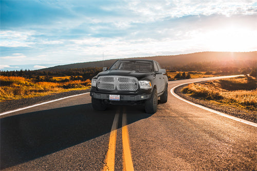 Aftermarket Full Width Front Bumper w/ LED Spotlights (13-18 Ram 1500, Excluding Rebel) - LandShaker