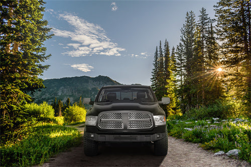 Aftermarket Full Width Front Bumper w/ LED Spotlights (13-18 Ram 1500, Excluding Rebel) - LandShaker