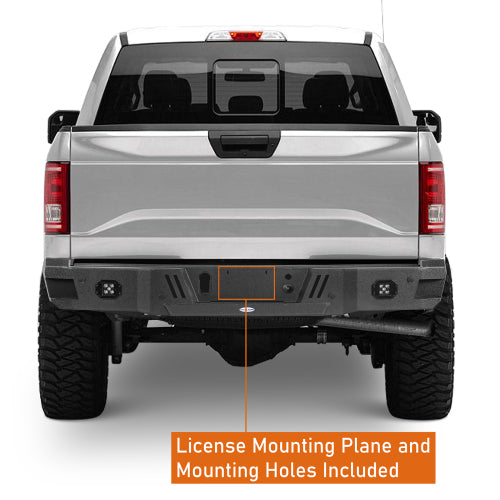 Aftermarket Rear Bumper w/25w LED spotlights (18-20 Ford F-150 Excluding Raptor) - LandShaker