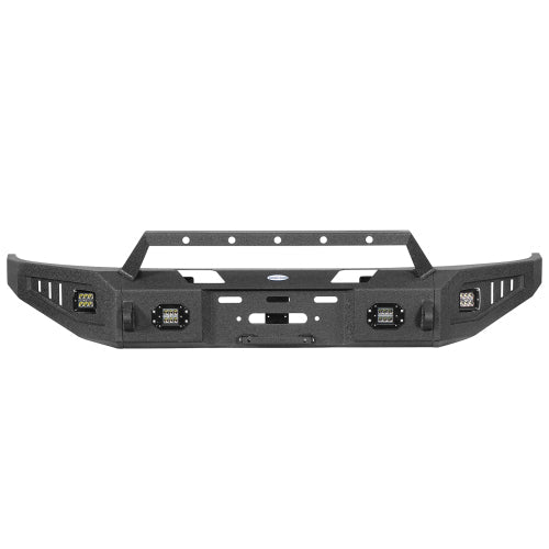 04-08 Ford F-150 Full Width Front Bumper w/ Winch Plate & 4 LED Spotlights - LandShaker