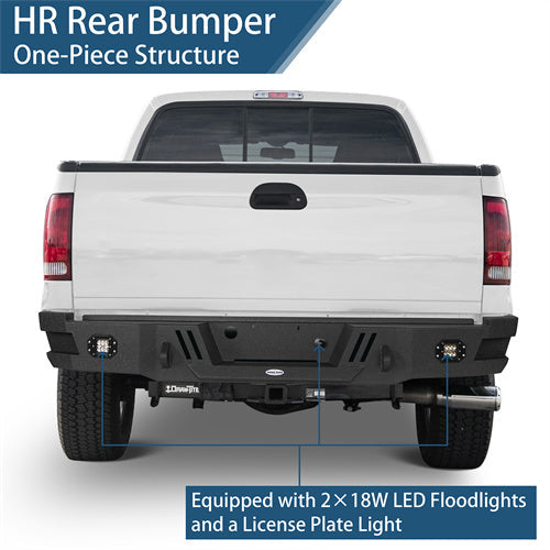 05-07 Ford F-250 Rear Bumper w/ LED Floodlights - LandShaker