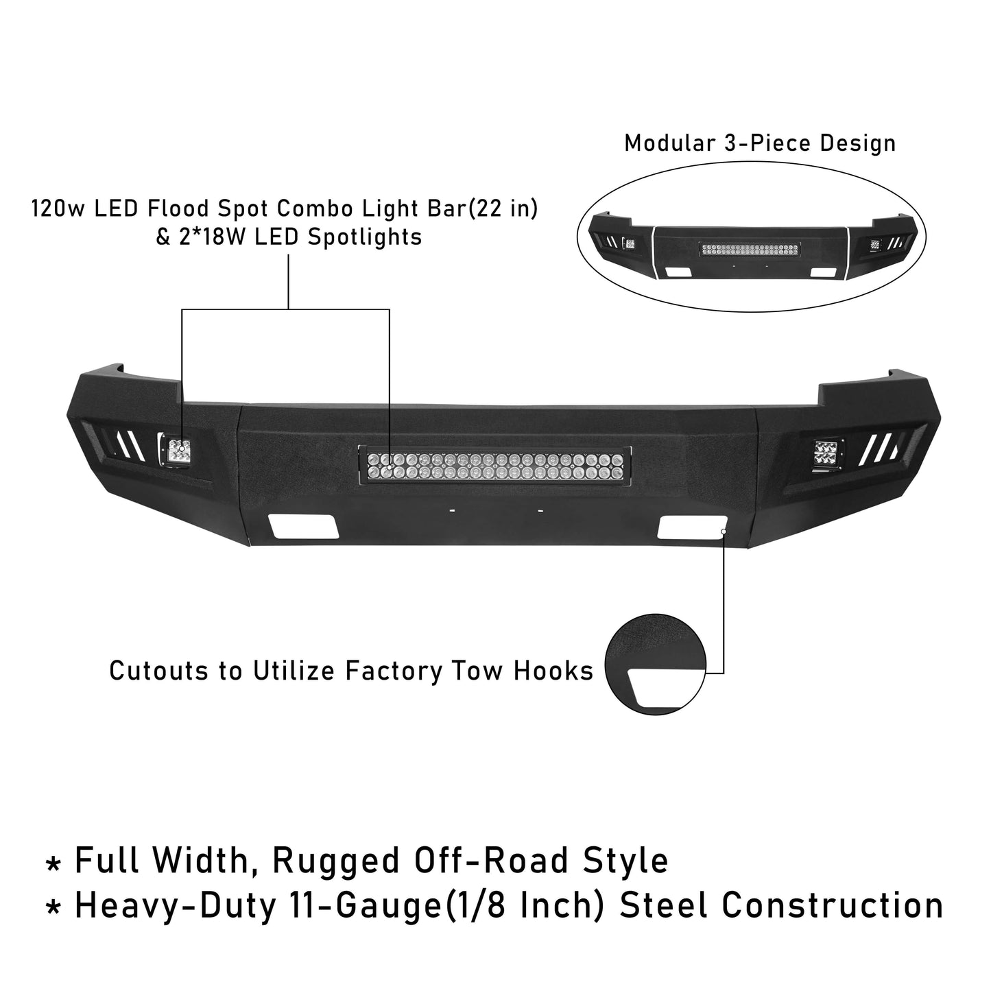 Front Bumper(07-13 Chevy Silverado 1500 Gen 2)-LandShaker