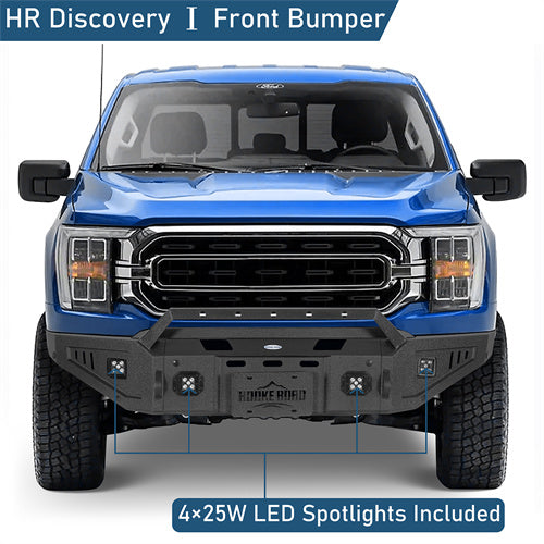 Discovery Ⅰ Front Bumper w/ LED Spotlights For 2021-2023 Ford F-150 (Excluding Raptor) - LandShaker