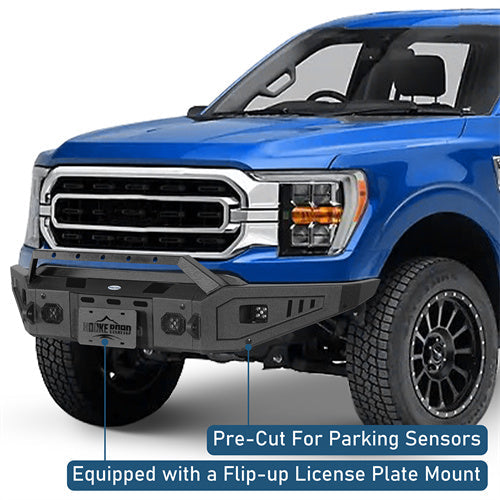 Discovery Ⅰ Front Bumper w/ LED Spotlights For 2021-2023 Ford F-150 (Excluding Raptor) - LandShaker