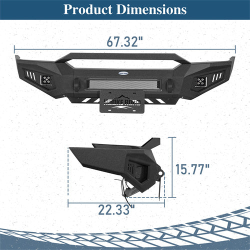 Front Bumper w/ LED Spotlights Included For 1998-2011 Ford Ranger - landshaker