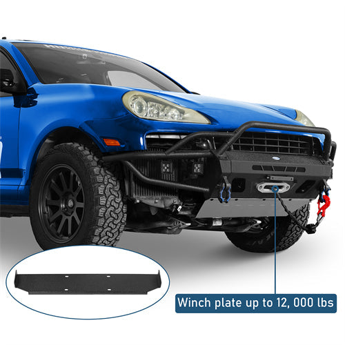 Tube Front Bumper w/ 4 LED Spot Lights For 2008-2010 Porsche Cayenne 957 - Landshaker4x4