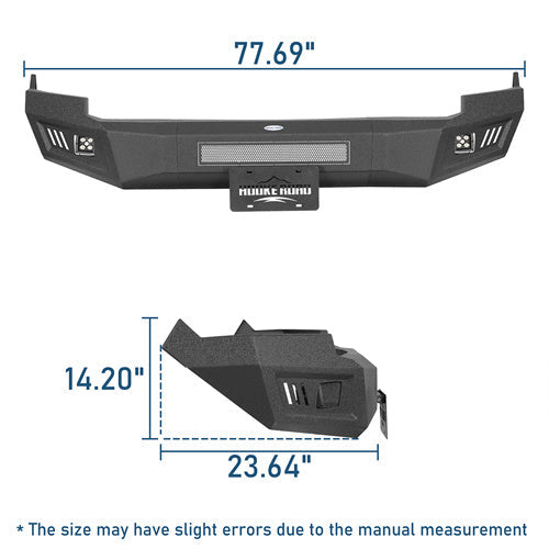 Road Trip Front Bumper w/ LED spotlights included For 2009-2012 Ram 1500 - LandShaker