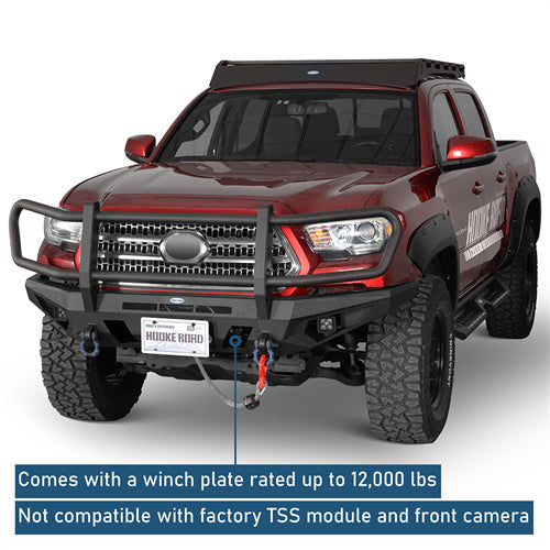 Road Trip Front Bumper w/ Grille Guard For 2016-2023 Toyota Tacoma - Landshaker4x4