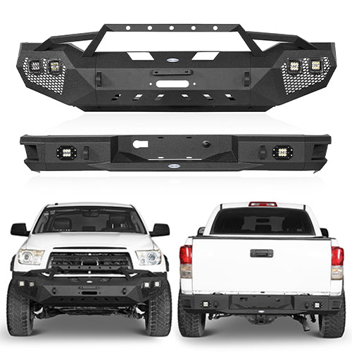 Front Bumper w/Hoop & Rear Bumper(07-13 Toyota Tundra)-LandShaker