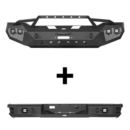 Front Bumper w/Hoop & Rear Bumper(07-13 Toyota Tundra)-LandShaker