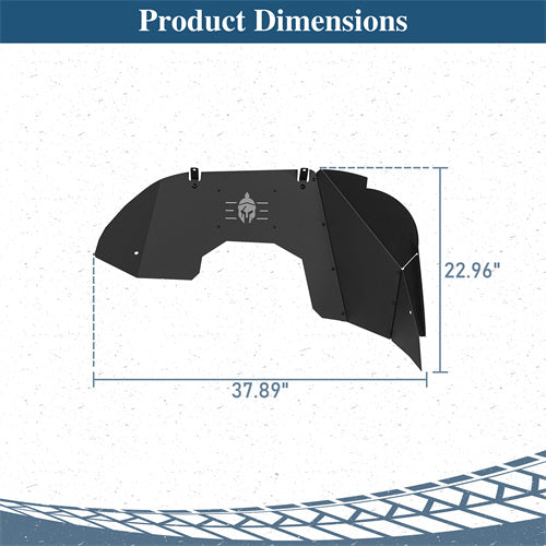 Front Inner Fender Liners For 2018-2025 Jeep Wrangler JL / Gladiator JT (Excluding Rubicon 3.6L Engine) - langshsker