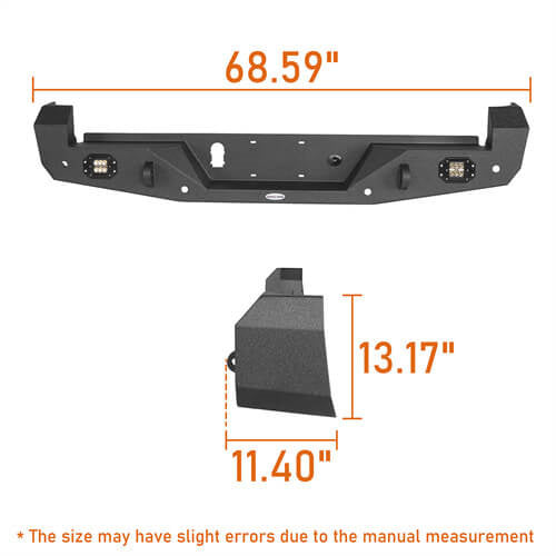 Front & Rear Bumpers Combo(16-22 Toyota Tacoma 3rd Gen)-LandShaker