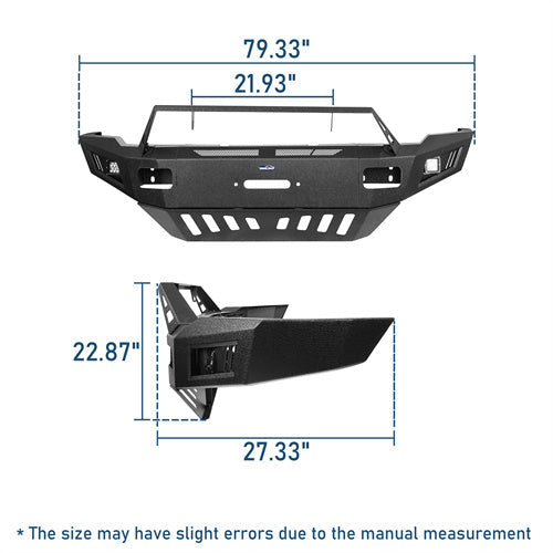 Full Width Front Bumper w/ Winch Plate (10-18 Ram 2500) - LandShaker