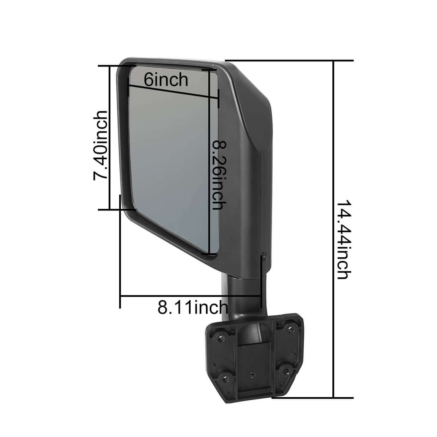 Half Door Side Mirrors(97-24 Wrangler TJ JK JL & 2020-2024 Jeep Gladiator JT)-LandShaker