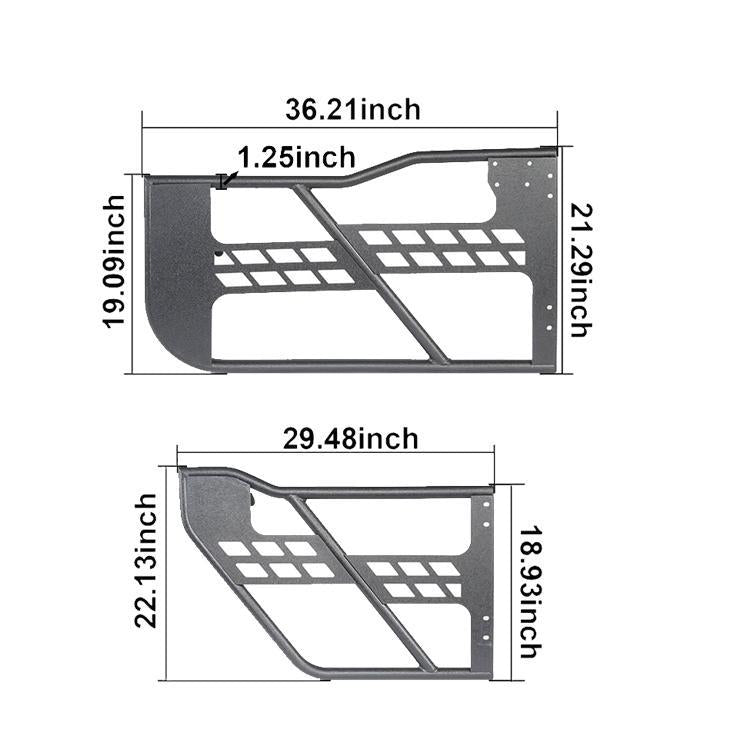 4 Door Tubular Door & Side Steps(18-25 Jeep Wrangler JL)-LandShaker