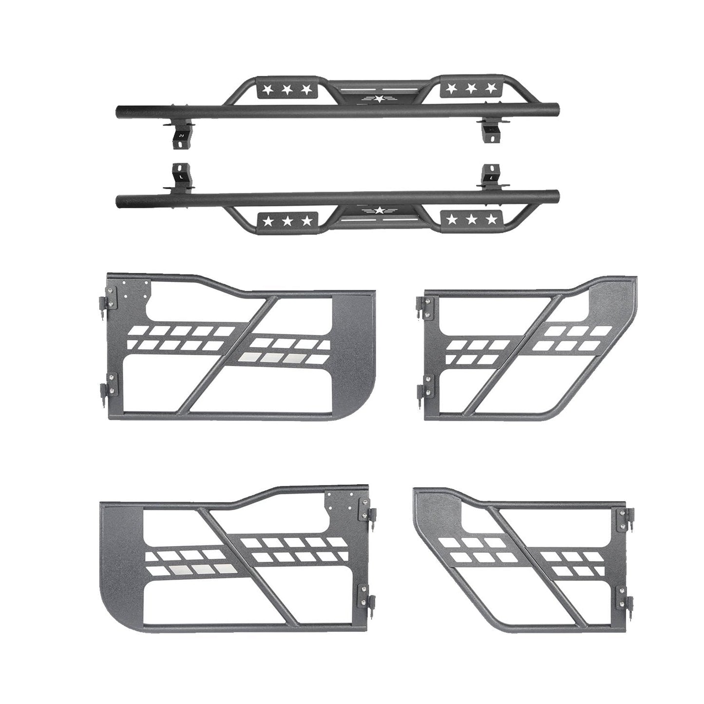 4 Door Tubular Door & Side Steps(18-25 Jeep Wrangler JL)-LandShaker