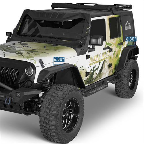 Flat Tube Fender Flares(07-18 Jeep Wrangler JK)-LandShaker