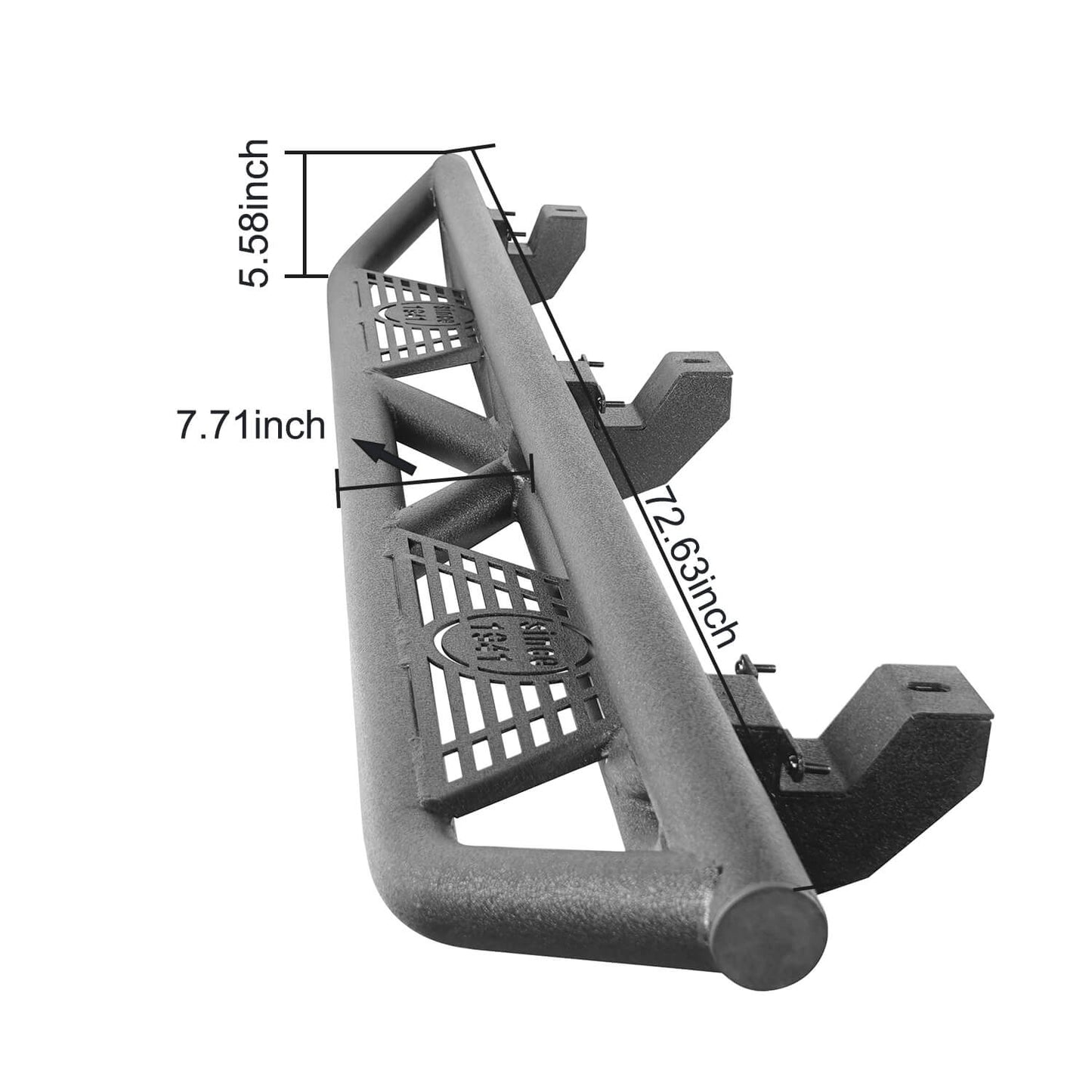 Tube Side Steps Running Boards w/SINCE 1941 Inch Logo(18-25 Jeep Wrangler JL 4 Door)-LandShaker