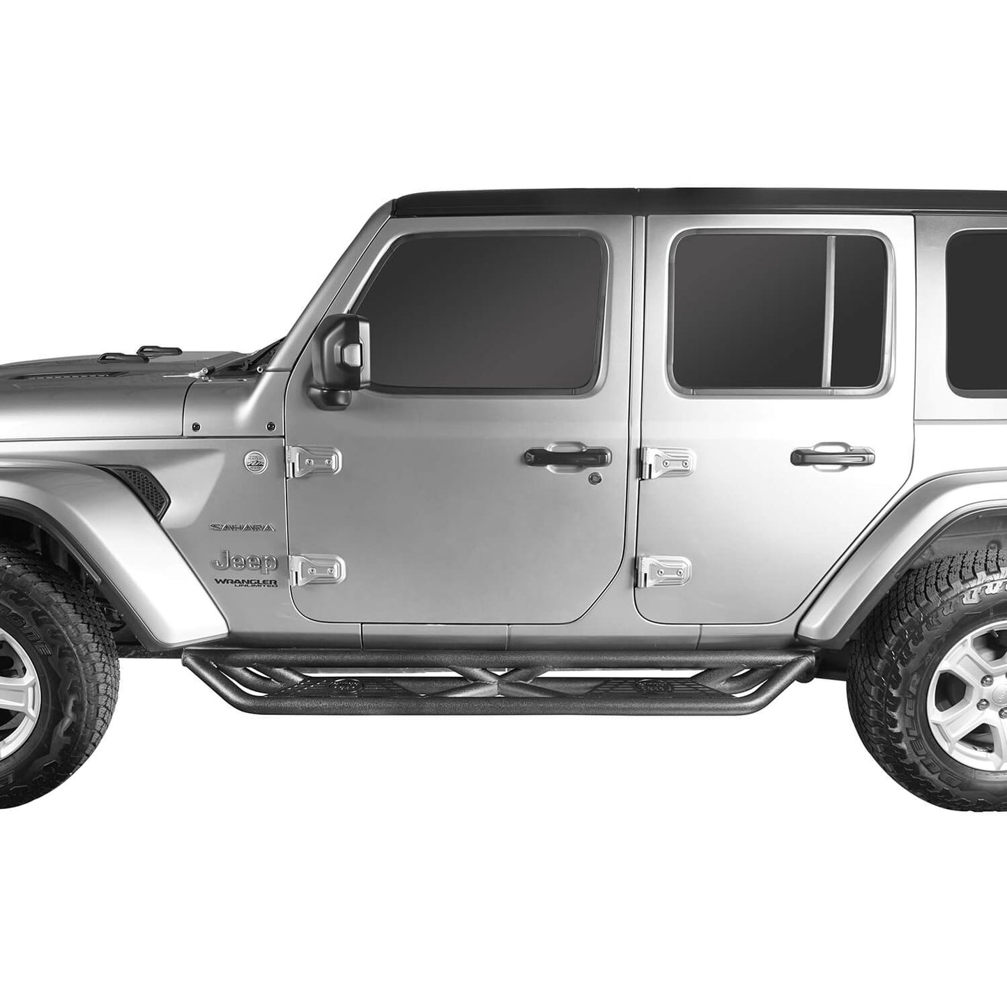 Tube Side Steps Running Boards w/SINCE 1941 Inch Logo(18-25 Jeep Wrangler JL 4 Door)-LandShaker
