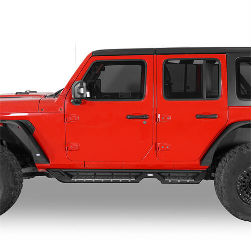 Steel Nerf Side Step Bars (18-25 Jeep Wrangler JL 4 Door)-LandShaker