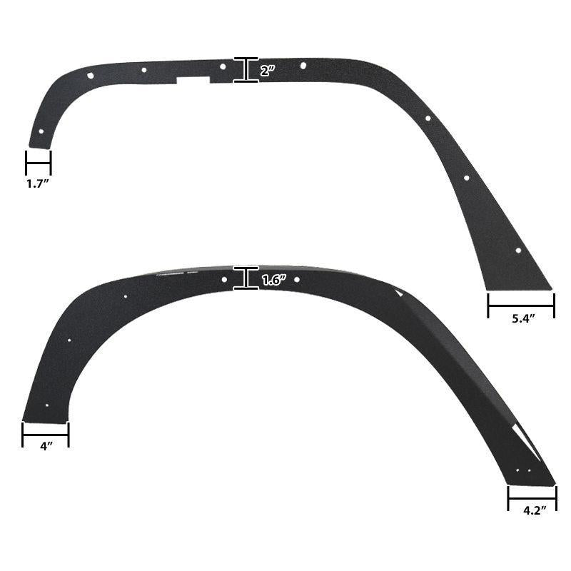 Flat Fender Flares(07-18 Jeep Wrangler JK)-LandShaker