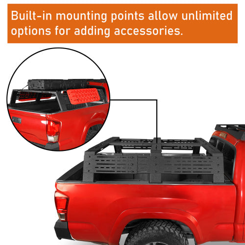 12.2" High Overland Bed Rack (Toyota Tacoma & Tundra) - LandShaker