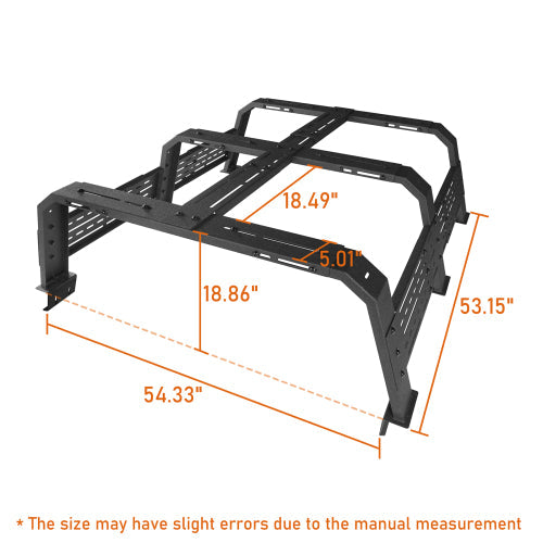 18.8" High Overland Bed Rack (Ford F-150 & Raptor & Dodge Ram 1500 & Chevy Silverado 1500 & GMC Sierra 1500) - LandShaker