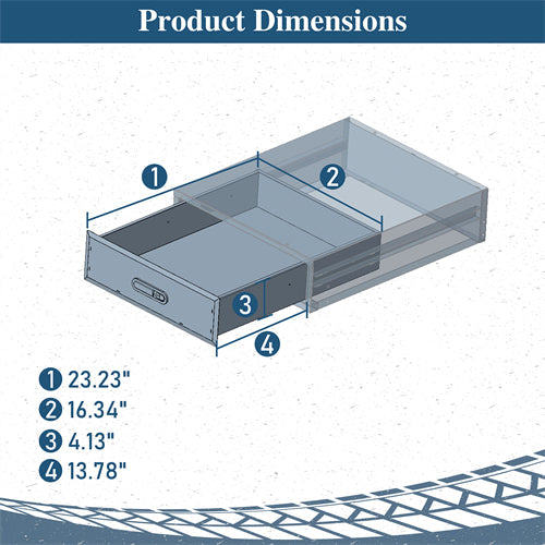 Modular Additional Drawer For 2015-2025 Jeep Wrangler JK & JL 4-Door & 2021-2025 Ford Bronco 4-Door - Landshaker4x4