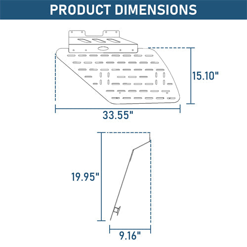 Rear Window Exterior Storage Panel Molle Panel Kit For 2003-2009 Toyota 4Runner - Landshaker4x4