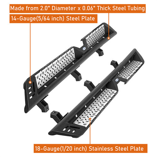 Nerf Side Step Bars Running Boards (20-25 Jeep Gladiator JT) - LandShaker