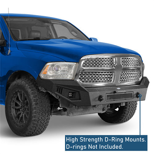 Aftermarket Full Width Front Bumper w/ LED Spotlights (13-18 Ram 1500, Excluding Rebel) - LandShaker