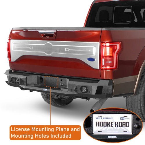 15-17 Ford F-150 Rear Bumper w/25W Spotlight (Excluding Raptor) - LandShaker