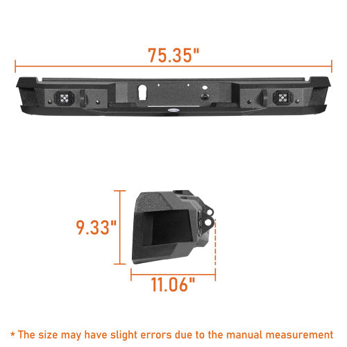 15-17 Ford F-150 Rear Bumper w/25W Spotlight (Excluding Raptor) - LandShaker