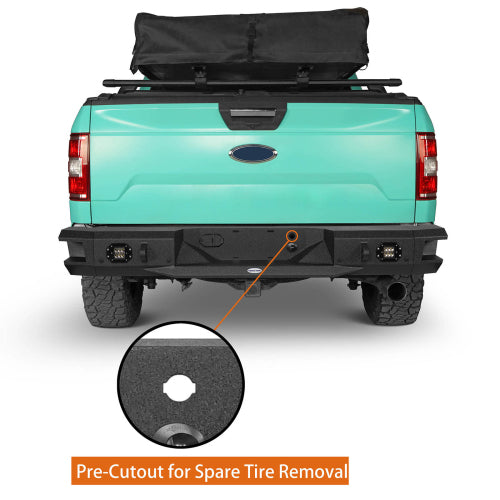 Rear Bumper w/ LED Floodlights (18-20 Ford F-150, Excluding Raptor) - LandShaker