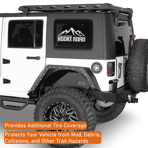 Bulwark Rear Fender Flares For 2007-2018 Jeep Wrangler JK 4-Door - LandShaker