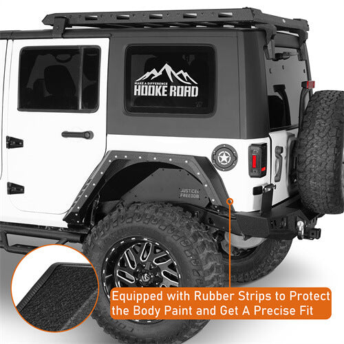 Bulwark Rear Fender Flares For 2007-2018 Jeep Wrangler JK 4-Door - LandShaker