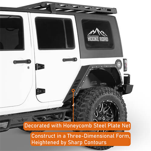 Bulwark Rear Fender Flares For 2007-2018 Jeep Wrangler JK 4-Door - LandShaker