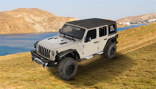 Off-road BladeX Series Nerf Side Step Bars For 2018-2025 Jeep Wrangler JL 4-Door - Landshaker4x4