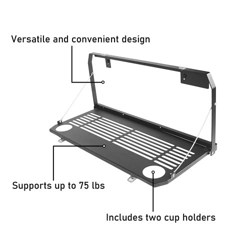 Tailgate Table Foldable Cargo Shelf For 2021-2022 Ford Bronco - LandShaker4x4