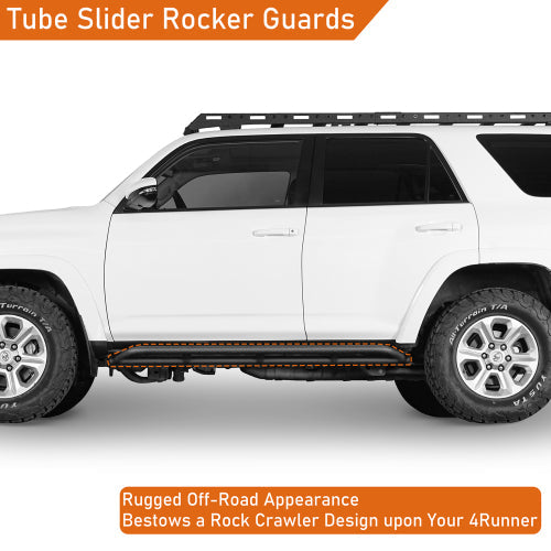 10-24 Toyota 4Runner Tube Slider Rocker Guards (Excluding Limited, Nightshade, TRD Sport & 10-13 SR5) - LandShaker