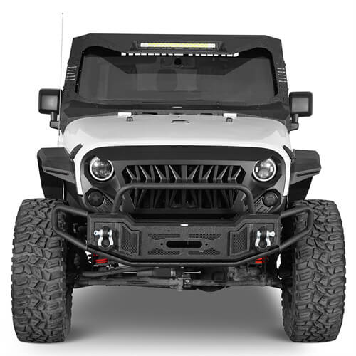 Tubular Front & Rear Bumper For 2007-2018 Jeep Wrangler JK - Landshaker4x4