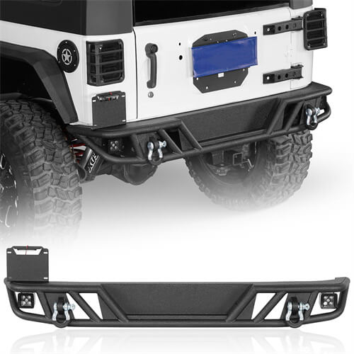 Tubular Front & Rear Bumper For 2007-2018 Jeep Wrangler JK - Landshaker4x4