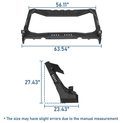 Off-Road Madmax Windshield Frame Cover Visor/Cowl Combination For 2007-2018 Jeep Wrangler JK - Landshaker4x4