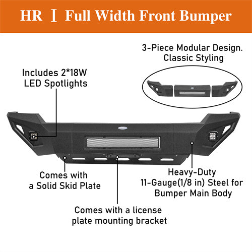03-05 Ram 2500 Full Width Front Bumper w/ Skid Plate - LandShaker