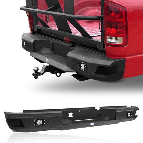 03-05 Ram 2500 Rear Bumper w/ 2×18W LED white floodlights - LandShaker