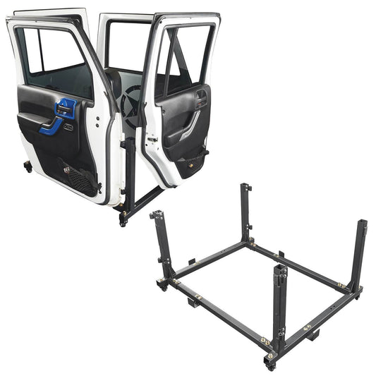 Door Rack Rock Crawler Door Storage(07-25 Jeep Wrangler JK/JKU JL/JLU 4 Door)-LandShaker