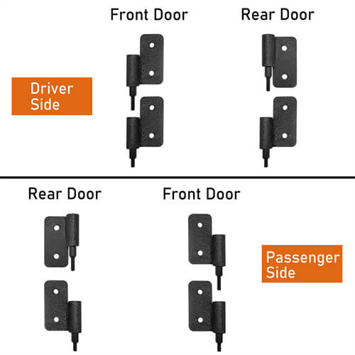 4-Door Side Steps & Tubular Half Doors Combo(20-25 Jeep Gladiator JT)-LandShaker