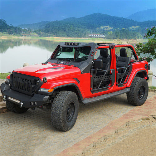 4-Door Side Steps & Tubular Half Doors Combo(20-25 Jeep Gladiator JT)-LandShaker