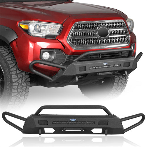 Front Bumper w/ Side Tube Guard For 2016-2023 Toyota Tacoma - Landshaker4x4